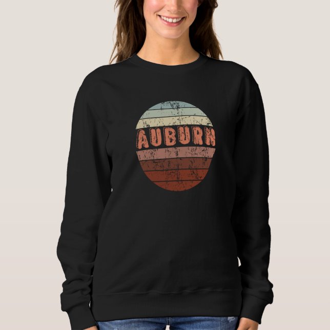 Auburn Alabama Waikiki Beach Sunset 4 Distressed Sweatshirt (Front)