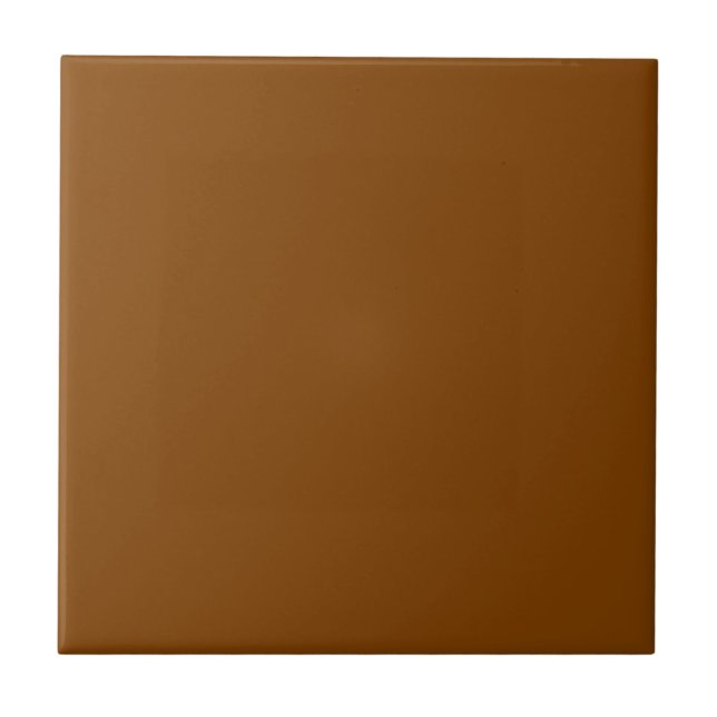 Auburn Brown Solid Colour | Classic Elegant Tile (Front)