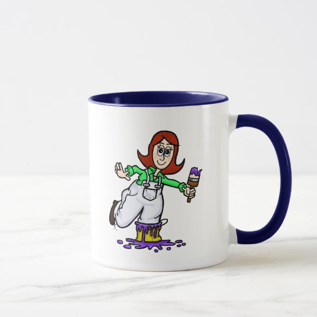 Auburn Female Painter Name Mug (Right)
