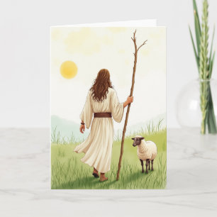 Auburn Hair Pastoral Walk Card