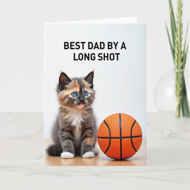 Auburn Kitten Sweet Fathers Day Card (Front)