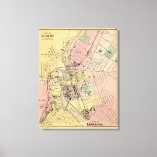 Auburn, Lewiston Canvas Print