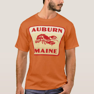 Auburn Maine Retro Badge Tan T-Shirt