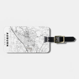 Auburn Map Luggage Tag