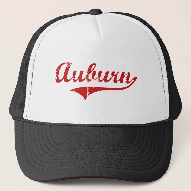 Auburn Nebraska Classic Design Trucker Hat (Front)