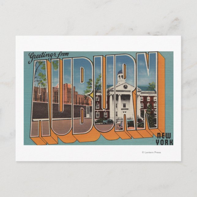 Auburn, New York - Large Letter Scenes Postcard (Front)