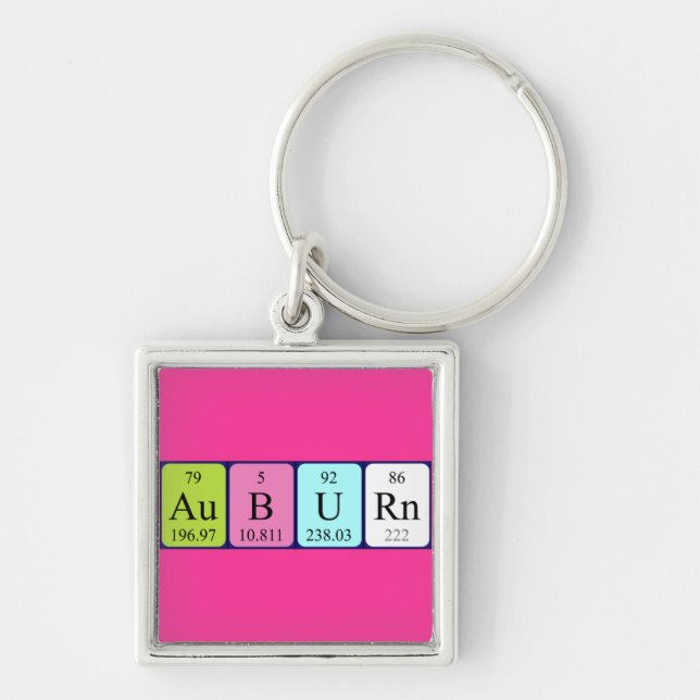 Auburn periodic table name keyring (Front)