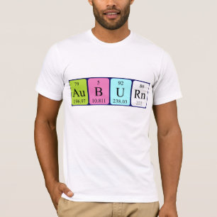 Auburn periodic table name shirt