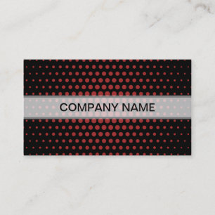 Auburn Techno Dots Modern Black Business Card