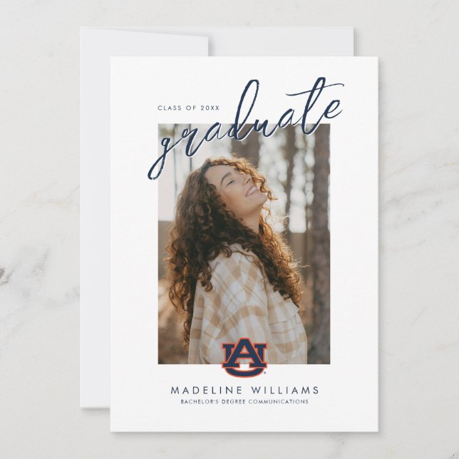 Auburn University Graduation | Auburn Tigers Announcement (Front)