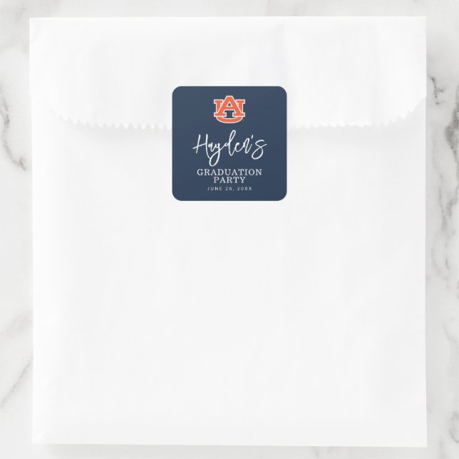 Auburn University Graduation – Auburn Tigers Square Sticker (Bag)