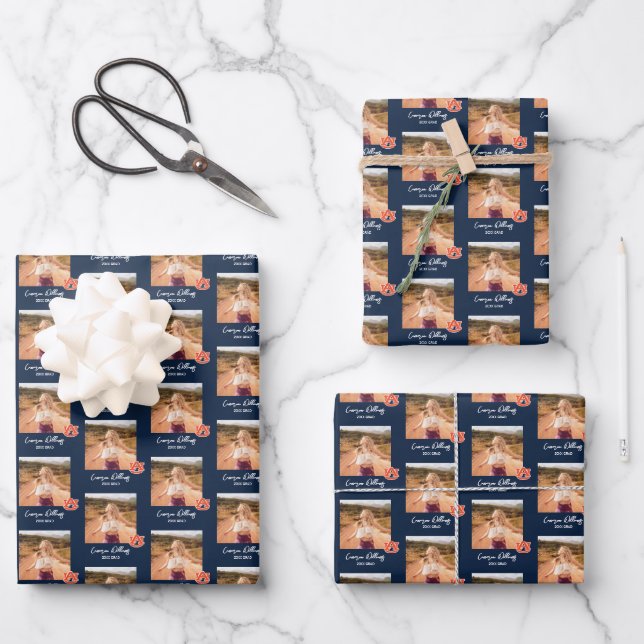 Auburn University Graduation | Auburn Tigers Wrapping Paper Sheet (Front)
