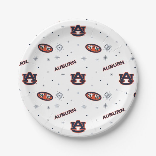 Auburn University | Holiday Pattern Paper Plate (Front)