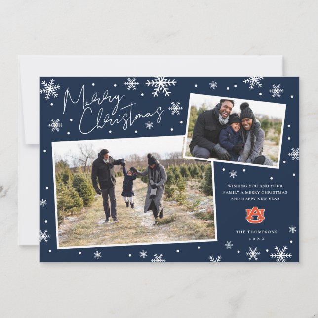 Auburn University Merry Christmas Holiday Card (Front)