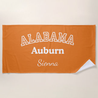 Auburn University Personalised Beach Towel
