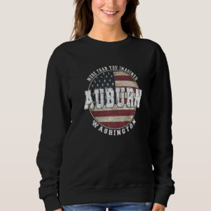 Auburn Washington, Vintage American flag Premium Sweatshirt