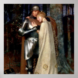 Aucassin and Nicolette Mediaeval Painting by Maria Poster