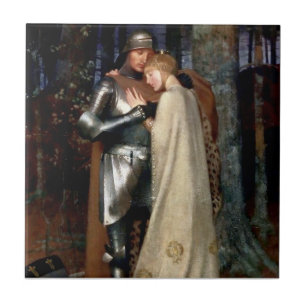 Aucassin and Nicolette Mediaeval Painting by Maria Tile