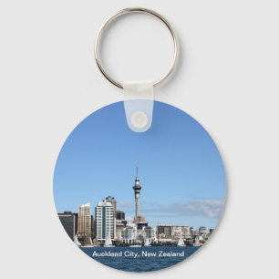 Auckland City, New Zealand by Day Key Ring