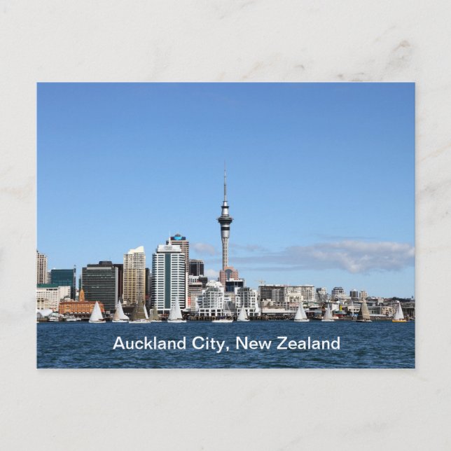 Auckland City, New Zealand by Day Postcard (Front)