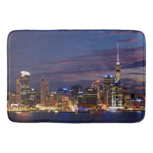 Auckland City Skyline Bath Mat