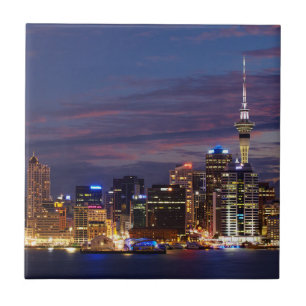 Auckland City Skyline Tile