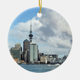 Auckland Cityscape Ceramic Tree Decoration