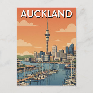 Auckland Marina New Zealand Postcard