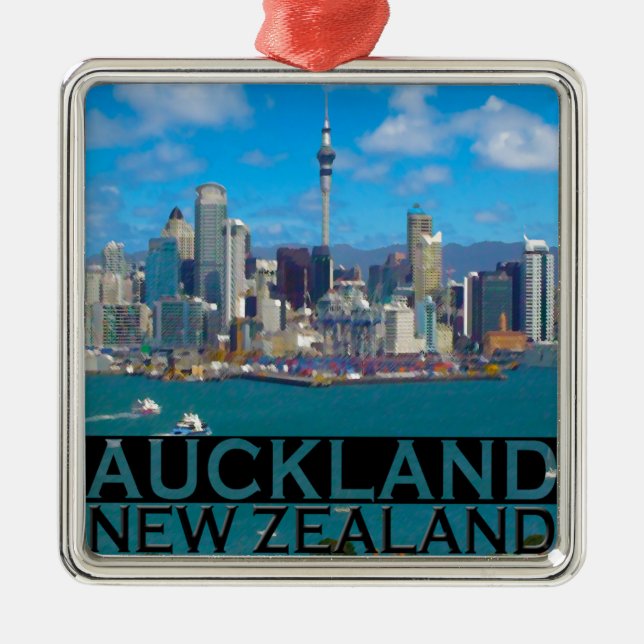 Auckland Metal Tree Decoration (Front)