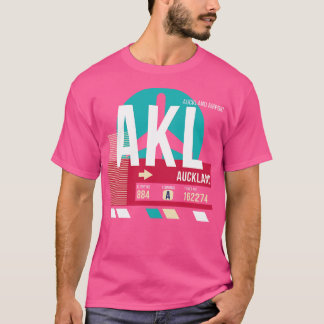Auckland New Zealand AKL Airport Code Baggage Tag T-Shirt