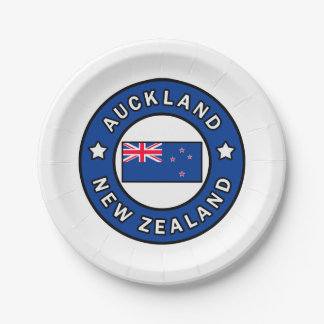 Auckland New Zealand Paper Plate