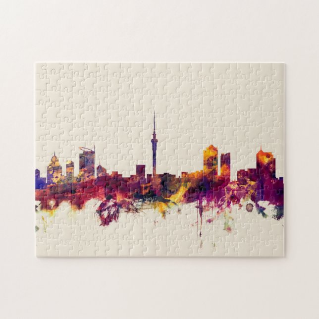 Auckland New Zealand Skyline Jigsaw Puzzle (Horizontal)