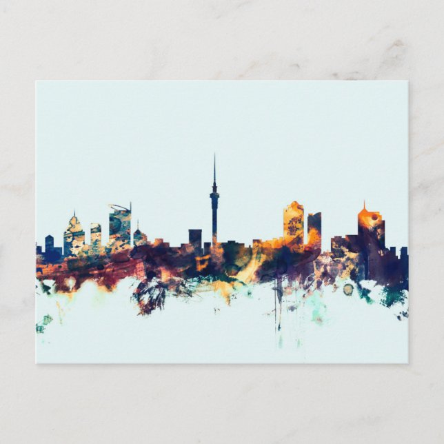 Auckland New Zealand Skyline Postcard (Front)