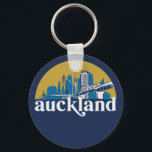 Auckland New Zealand Vintage City Skyline Key Ring<br><div class="desc">Vintage and retro city design with beautiful skyline, tourist attraction and cityscape art. Cool skyscraper and building silhouette illustration merchandise for tourist and traveller. Perfect as souvenir to bring back home when travelling around the world. Save the memory of your travel and vacation with family and friends. Background colour can...</div>