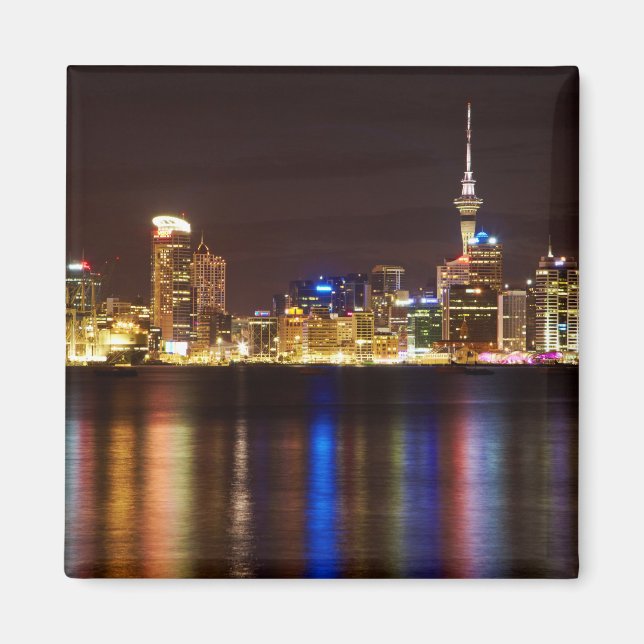 Auckland Night Cityscape Magnet (Front)