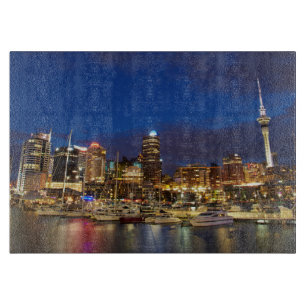 Auckland Night Skyline Cutting Board