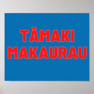 AUCKLAND TAMAKI MAKAURAU NEW ZEALAND NZ ART KIWI POSTER