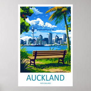 Auckland Vintage Travel Poster Ski National Park