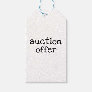 Auction Offer Gift Tags