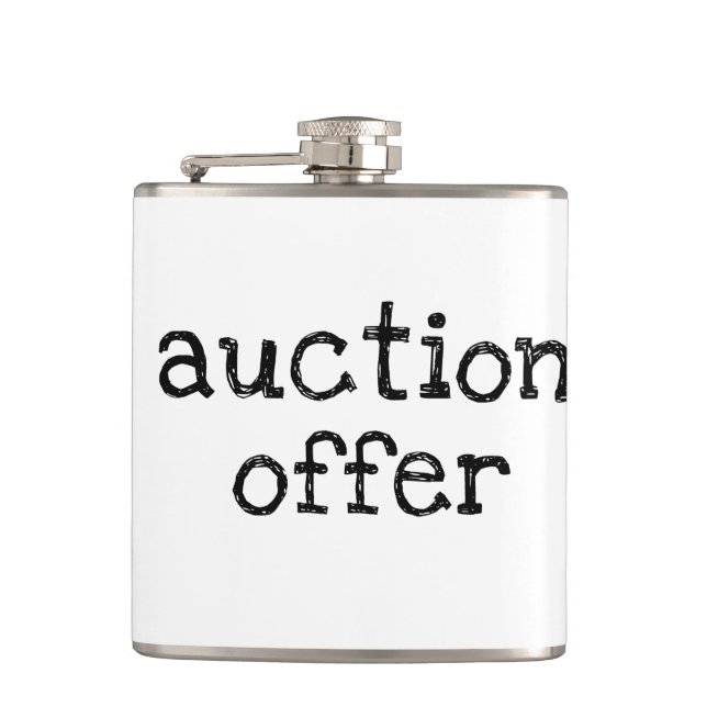 Auction Offer Hip Flask (Front)