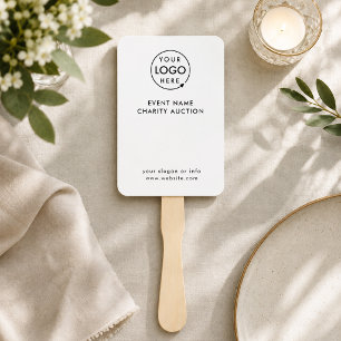Auction Paddle Charity Gala Bid Modern Branded Hand Fan