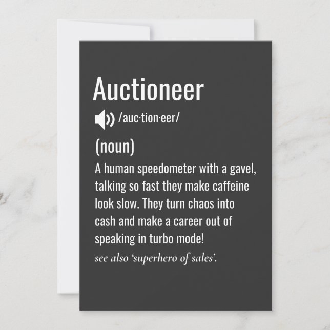 Auctioneer Appreciation Real Estate Holiday Card (Front)
