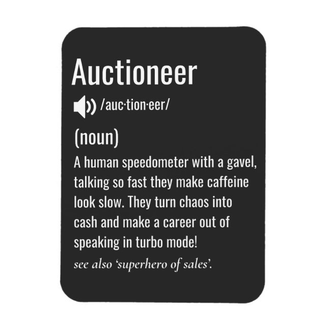 Auctioneer Magnet (Vertical)