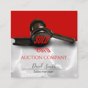 Auctioneer Services Business Card