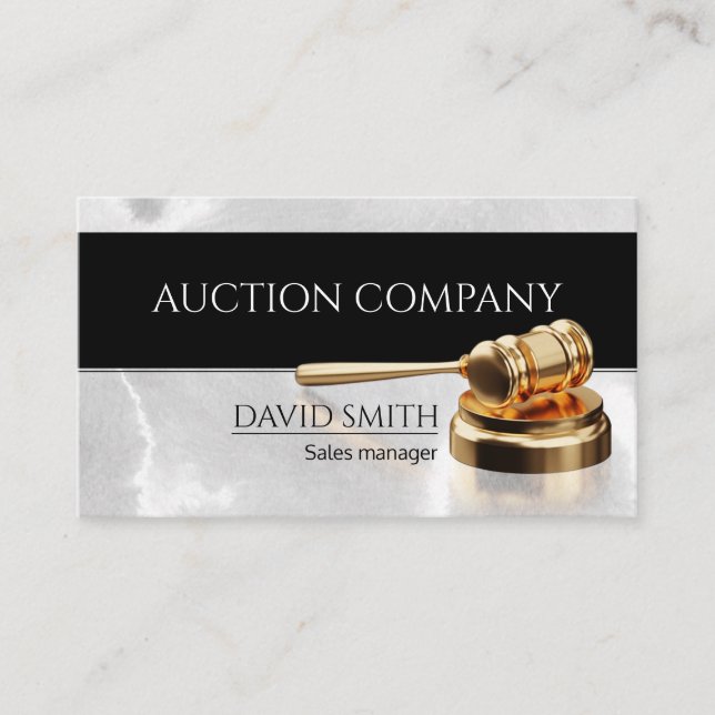 Auctioneer Services Business Card (Front)