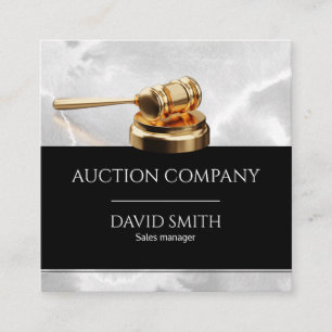 Auctioneer Services Business Card