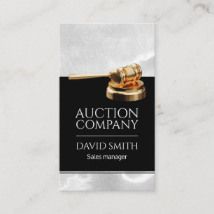 Auctioneer Services Business Card