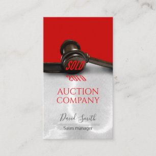 Auctioneer Services Business Card
