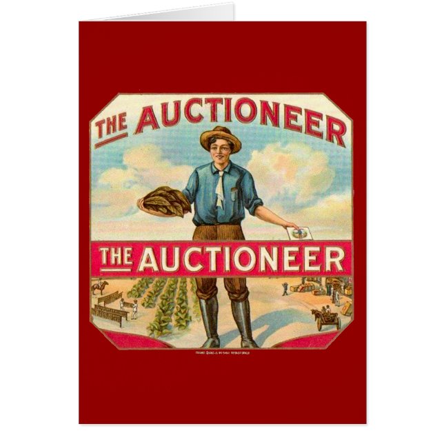 Auctioneer Vintage Cigar Label Auction (Front)