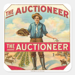 Auctioneer Vintage Cigar Label Auction